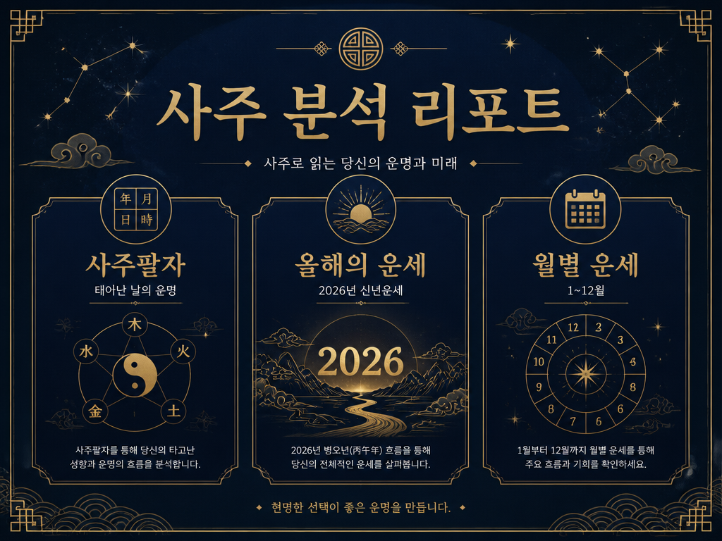 GPT 이미지 2로 생성한 사주 분석 카드 뉴스