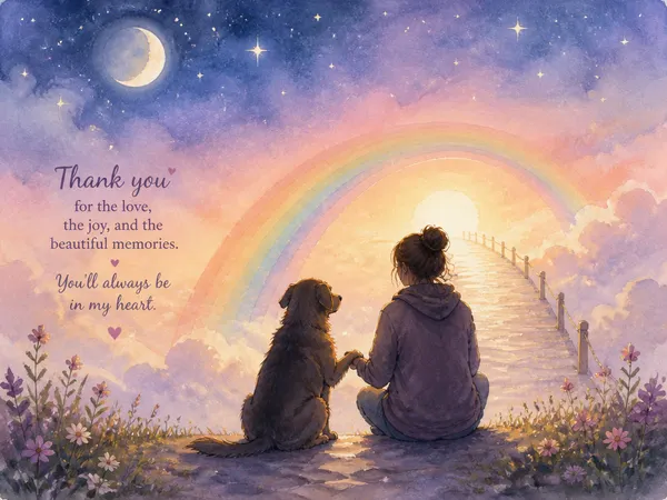 AI-generated Pet Memorial Illustration made with GPT Image 2