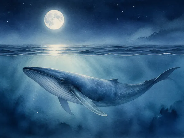AI-generated Whale Illustration Example 2 made with GPT Image 2
