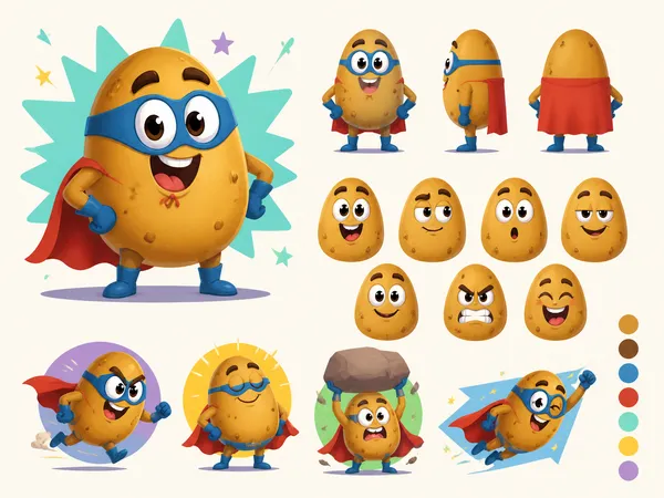 AI-generated Potato Character Example 3 made with GPT Image 2