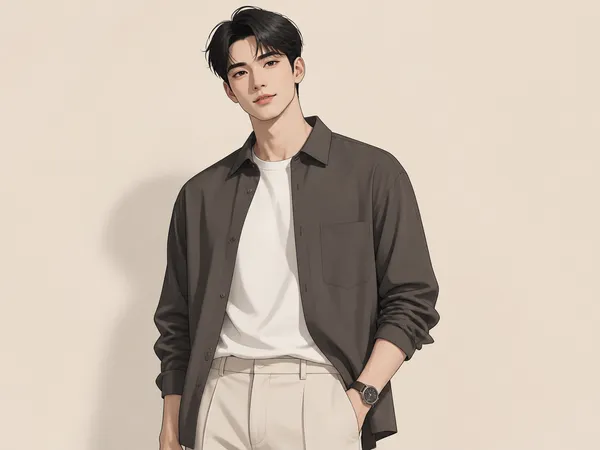 GPT 이미지 2로 생성한 남자 일러스트 예시 1