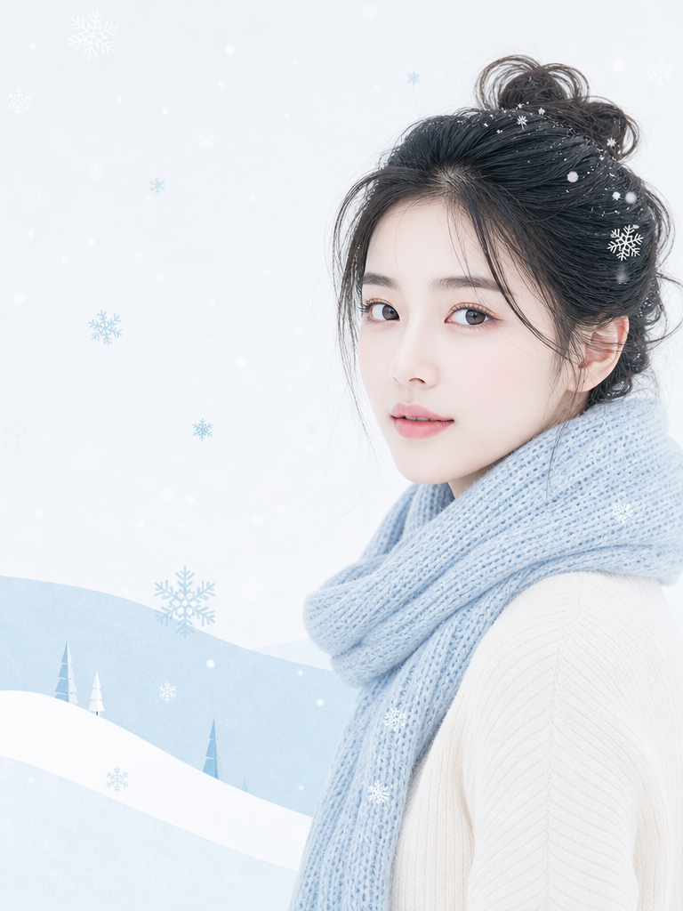 GPT 이미지 2로 생성한 눈 일러스트 예시 1