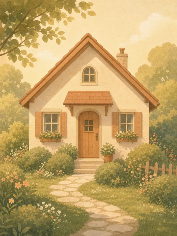 AI-generated House Illustration Example 1 made with GPT Image 2