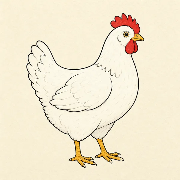 AI-generated Chicken Illustration made with GPT Image 2