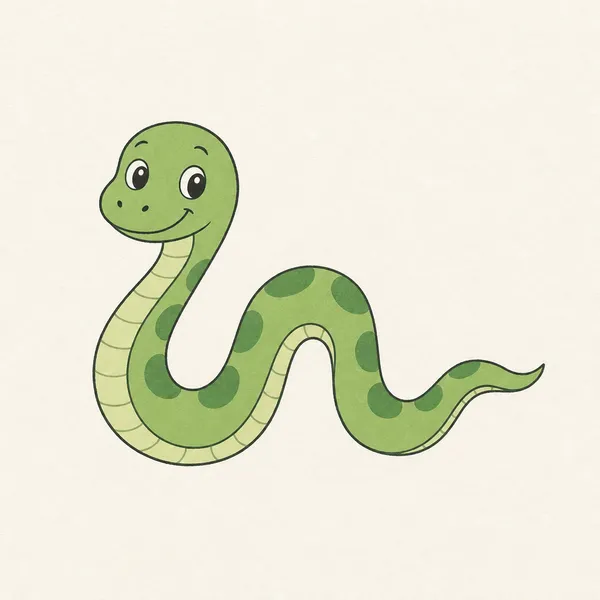 GPT 이미지 2로 생성한 뱀 일러스트