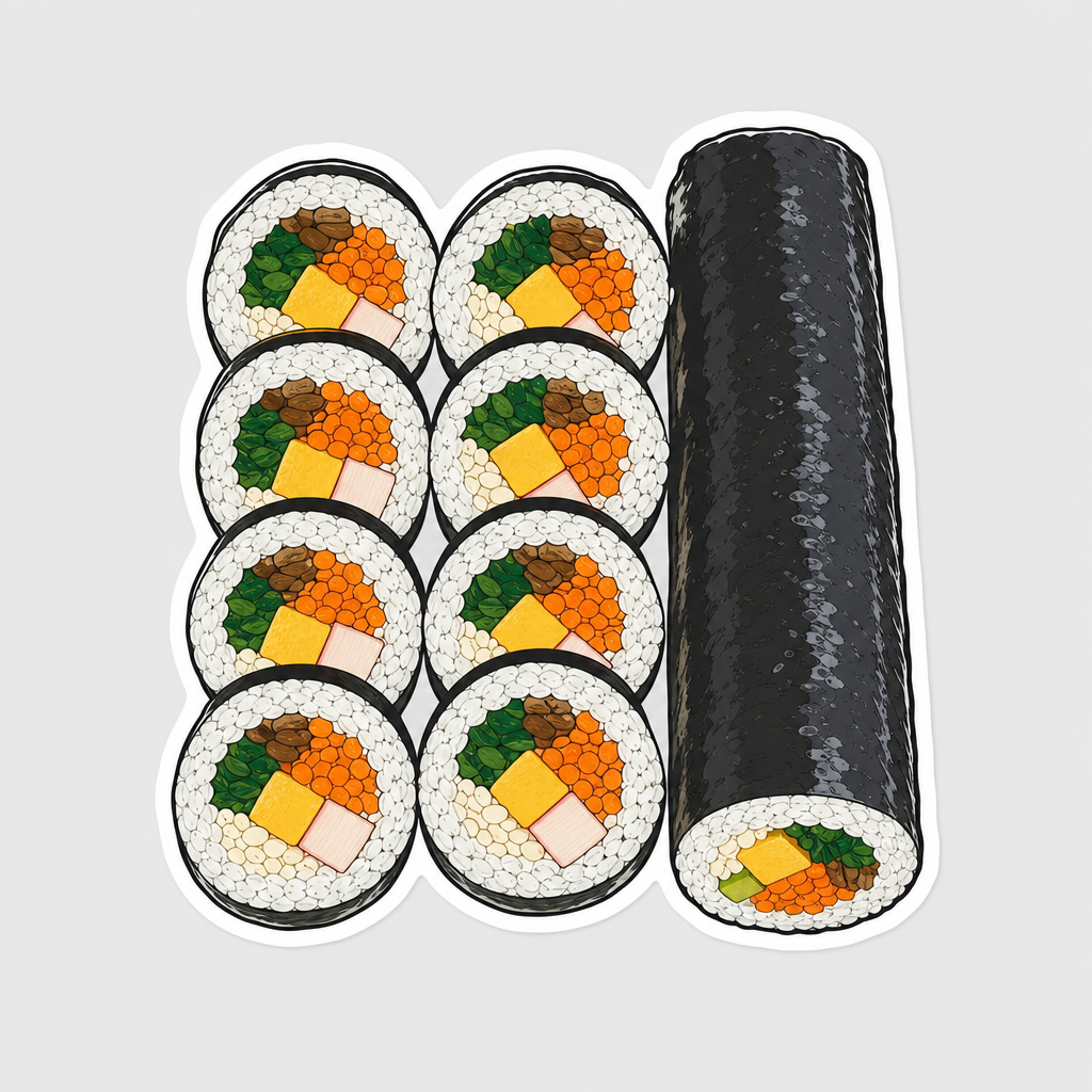 GPT 이미지 2로 생성한 김밥 일러스트