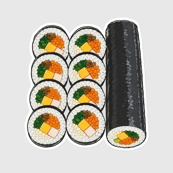 GPT 이미지 2로 생성한 김밥 일러스트