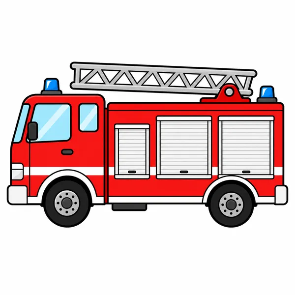 AI-generated Fire Truck Illustration made with GPT Image 2