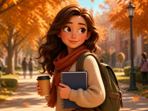 AI-generated College Student Illustration made with GPT Image 2