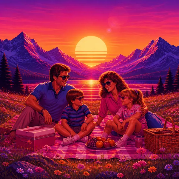 AI-generated Family Illustration made with GPT Image 2