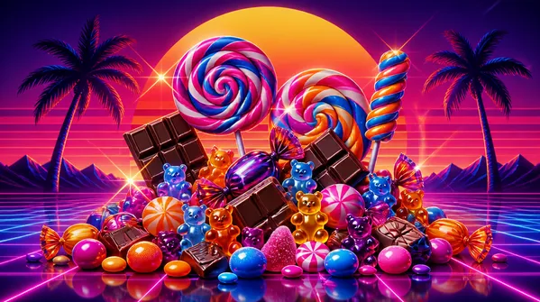 AI-generated Candy and Sweets Illustration made with GPT Image 2