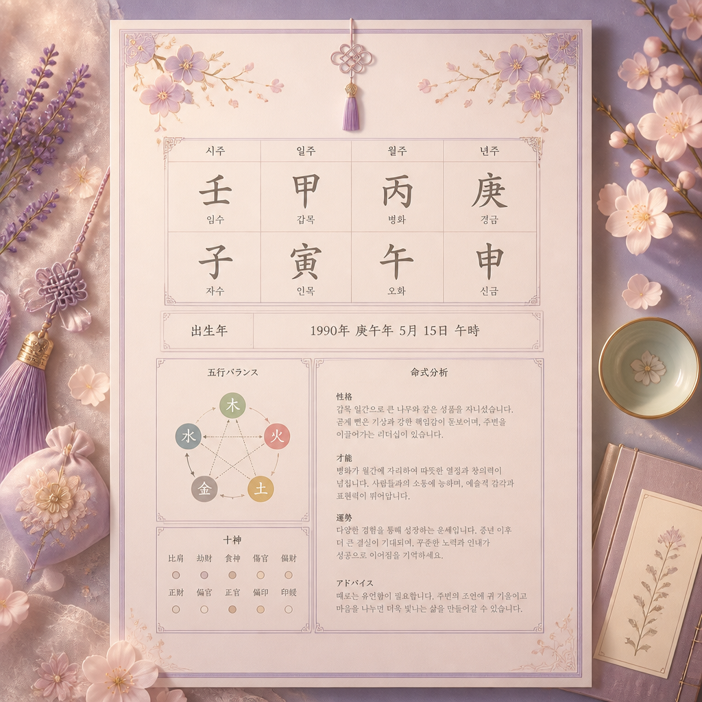 GPT 이미지 2로 생성한 사주팔자