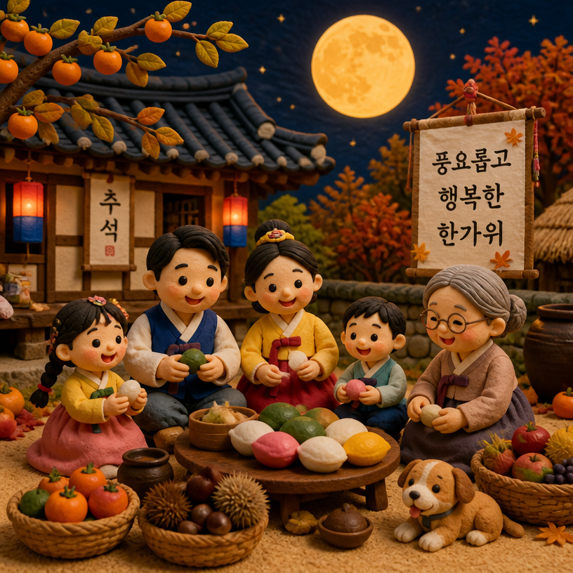GPT 이미지 2로 생성한 추석 일러스트