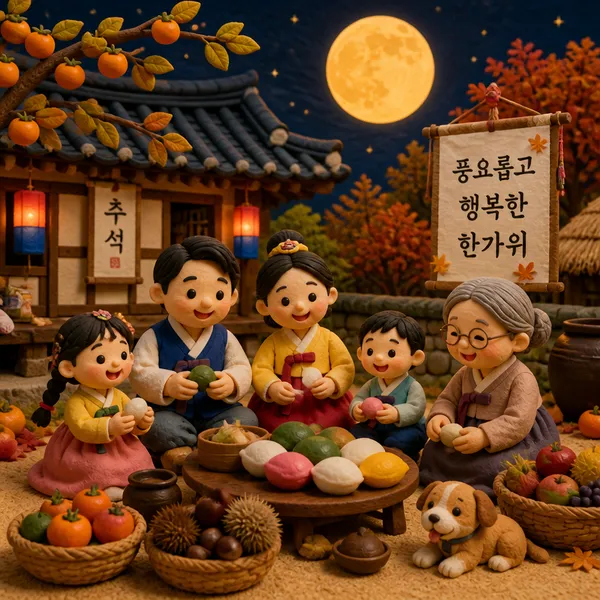 GPT 이미지 2로 생성한 추석 일러스트