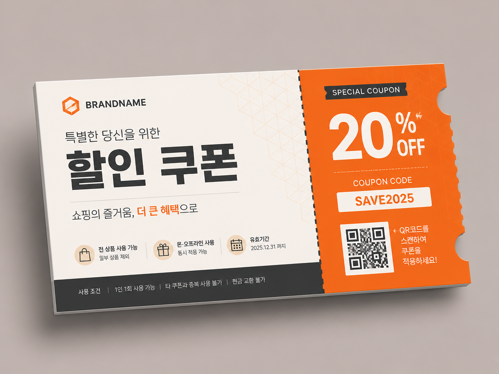 GPT 이미지 2로 생성한 쿠폰 디자인