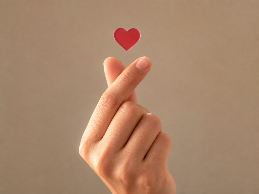 GPT 이미지 2로 생성한 finger heart