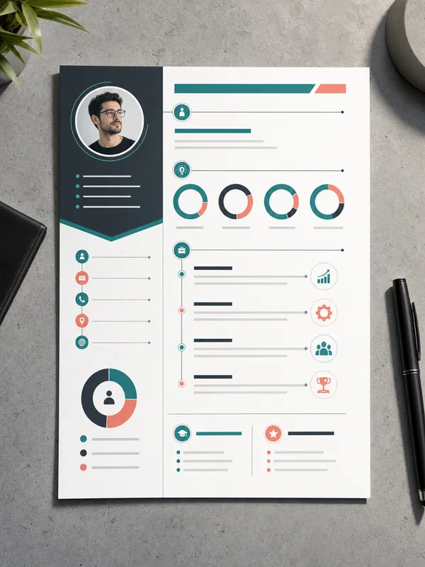 AI-generated Infographic Resume Design made with GPT Image 2