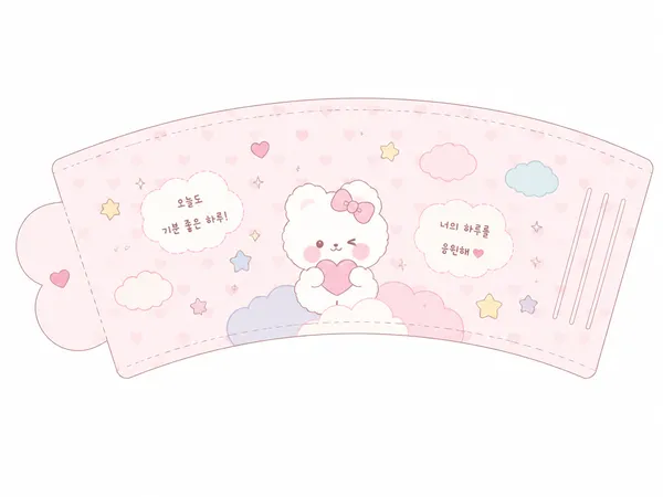 GPT 이미지 2로 생성한 컵홀더 도안 - 하트