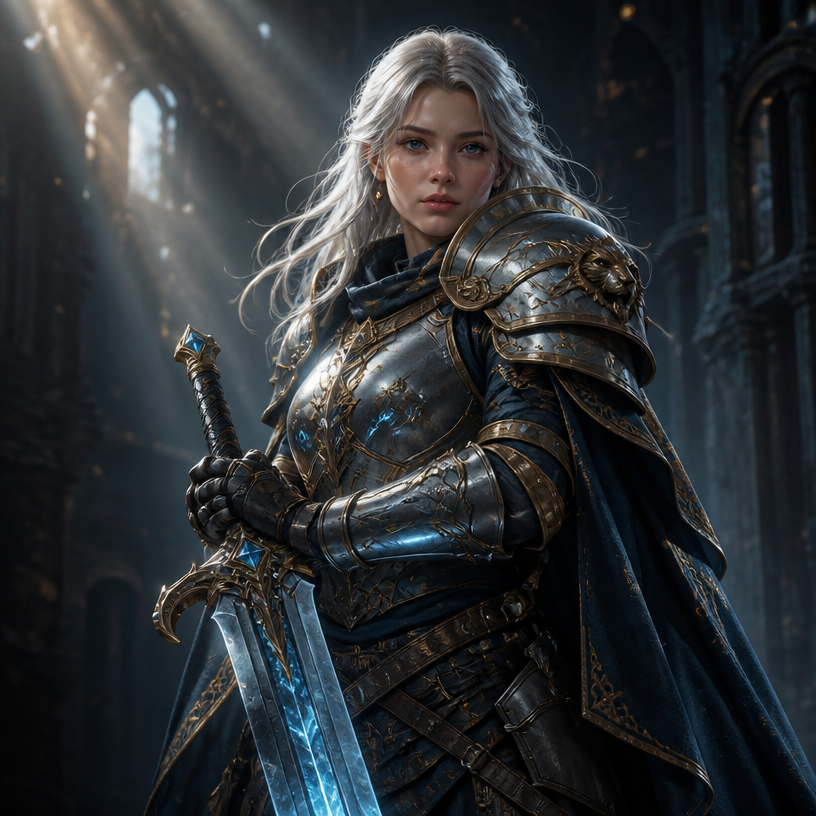 GPT 이미지 2로 생성한 판타지 RPG 전사 캐릭터