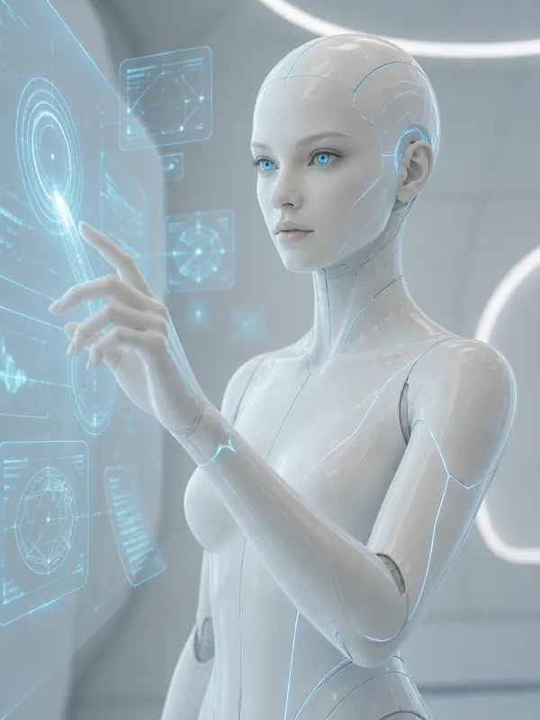 AI-generated Holographic Android made with GPT Image 2