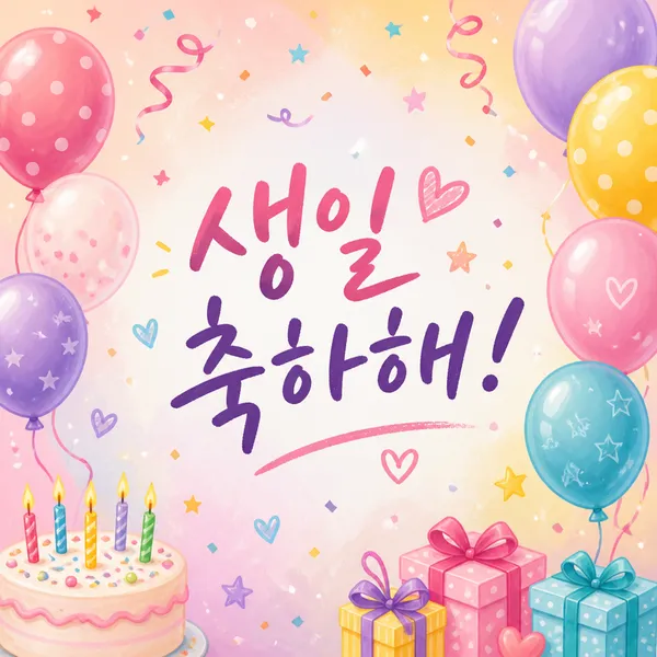 GPT 이미지 2로 생성한 생일 축하