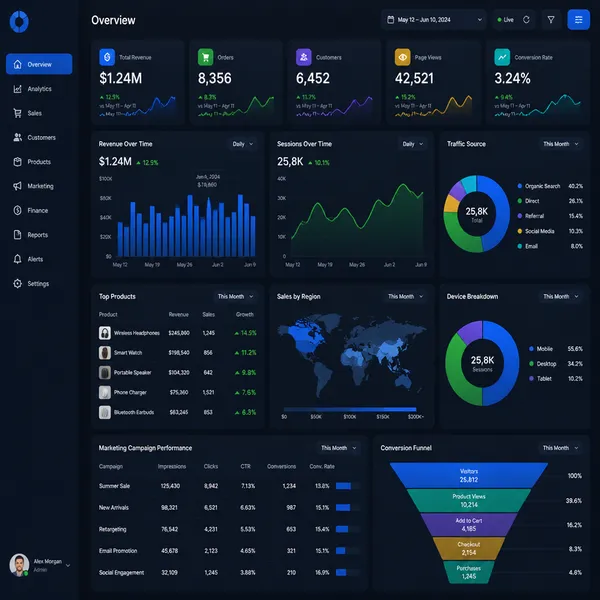 AI-generated KPI Dashboard made with GPT Image 2
