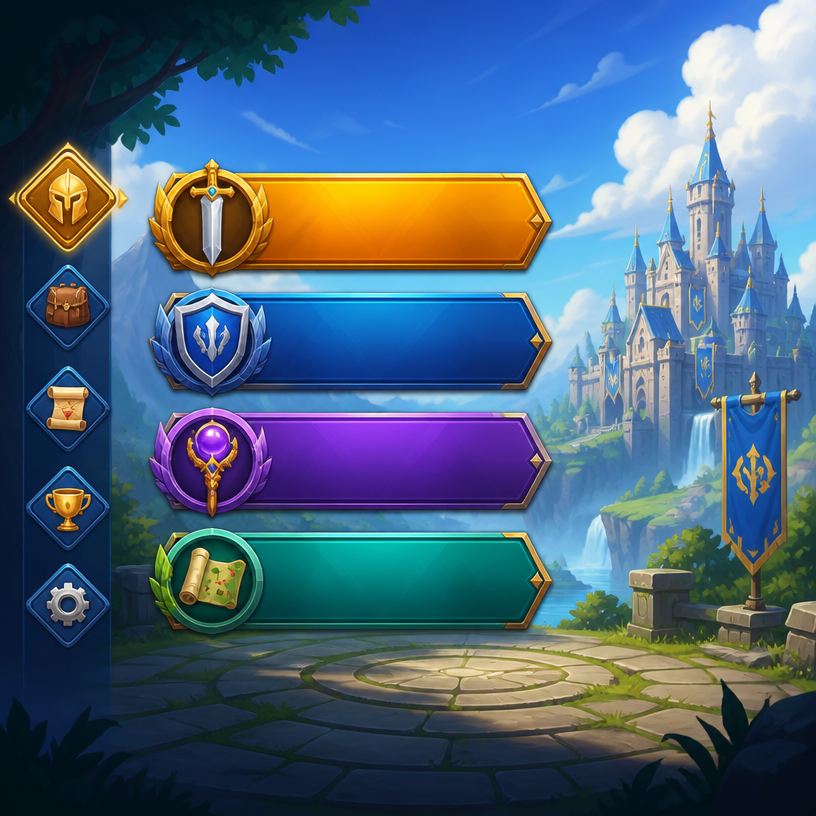 GPT 이미지 2로 생성한 게임 메뉴 UI