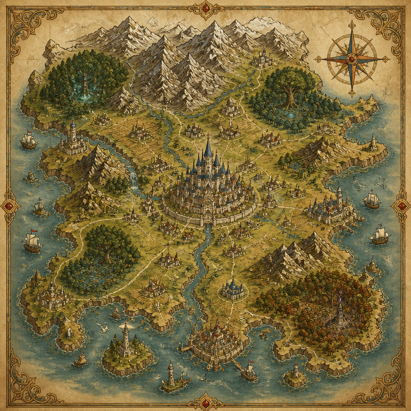 Fantasy Kingdom Map