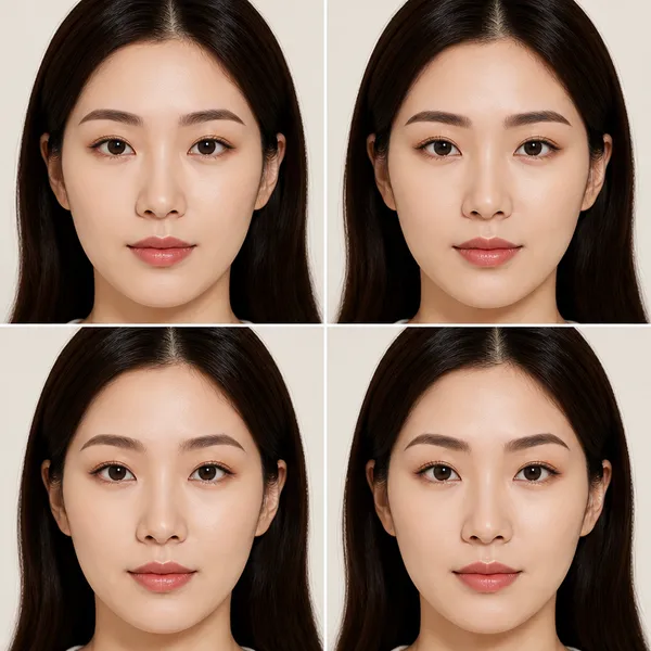 GPT 이미지 2로 생성한 눈썹 형태 시뮬