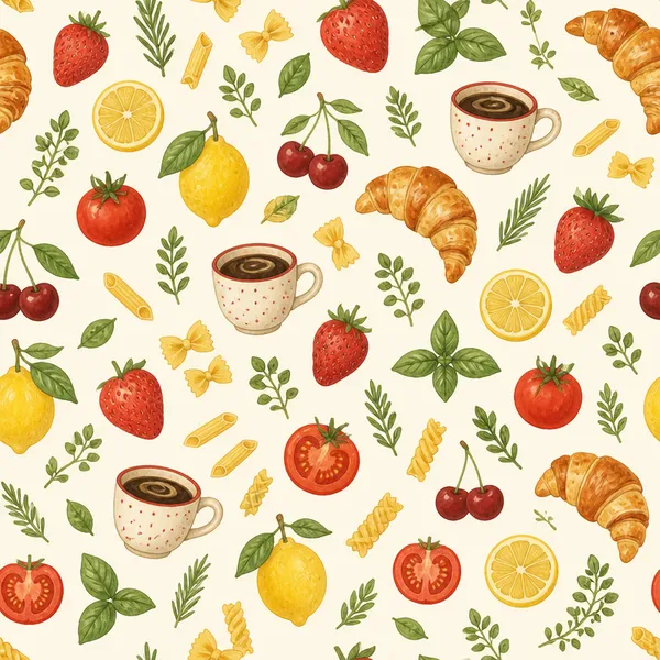 AI-generated Food Pattern Background made with GPT Image 2