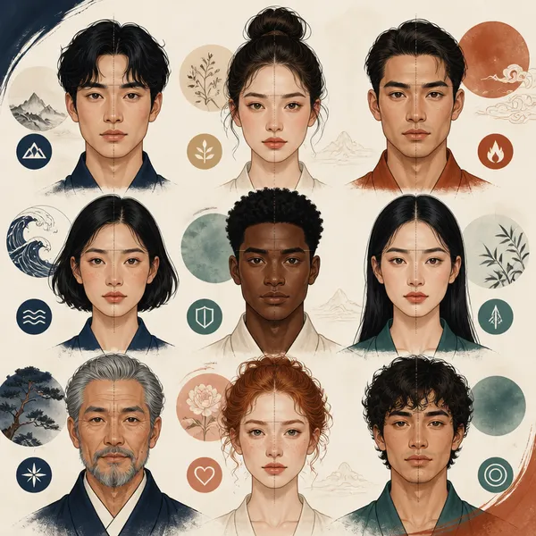 GPT 이미지 2로 생성한 관상 일러스트