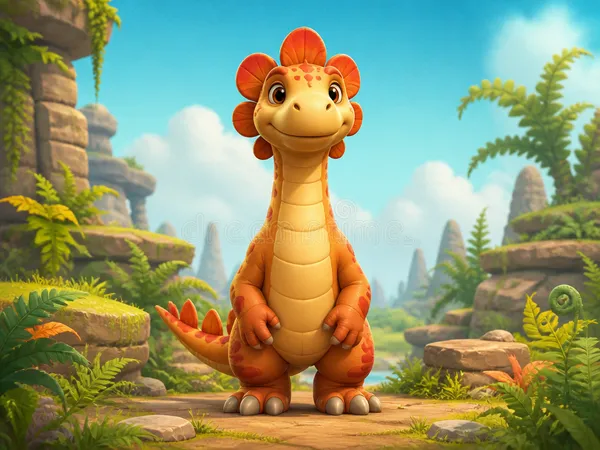 AI-generated 3D Dinosaur Character Render made with GPT Image 2