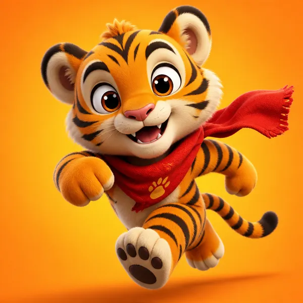 AI-generated 3D Tiger Character made with GPT Image 2