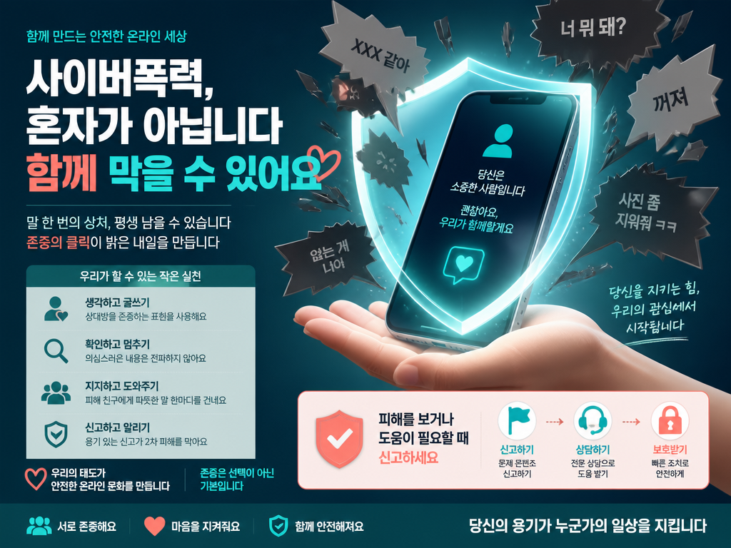 사이버폭력 예방 포스터