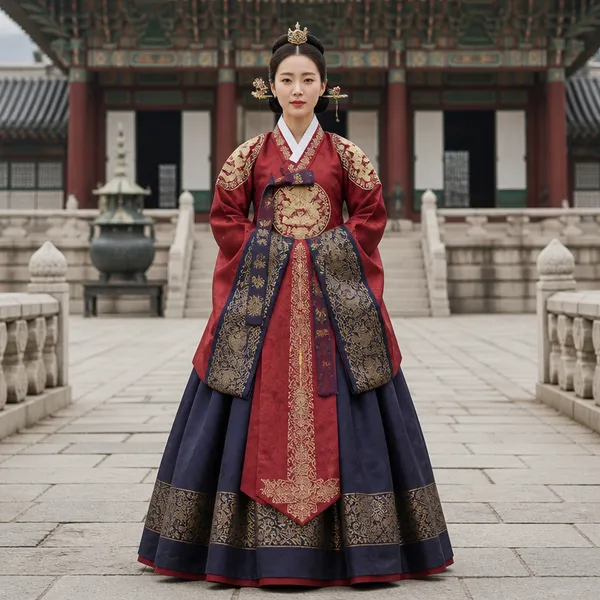 AI-generated Royal Court Hanbok made with GPT Image 2