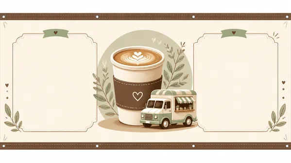 AI-generated Coffee Truck Banner made with GPT Image 2