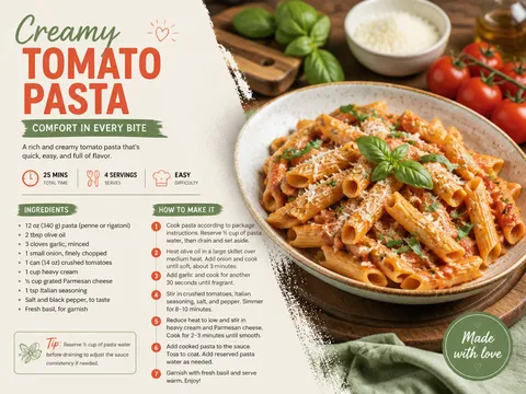 카드 템플릿 Recipe Card Template