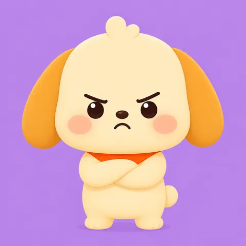 Frowning Expression Character