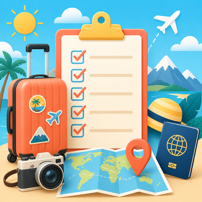 GPT 이미지 2로 생성한 travel checklist