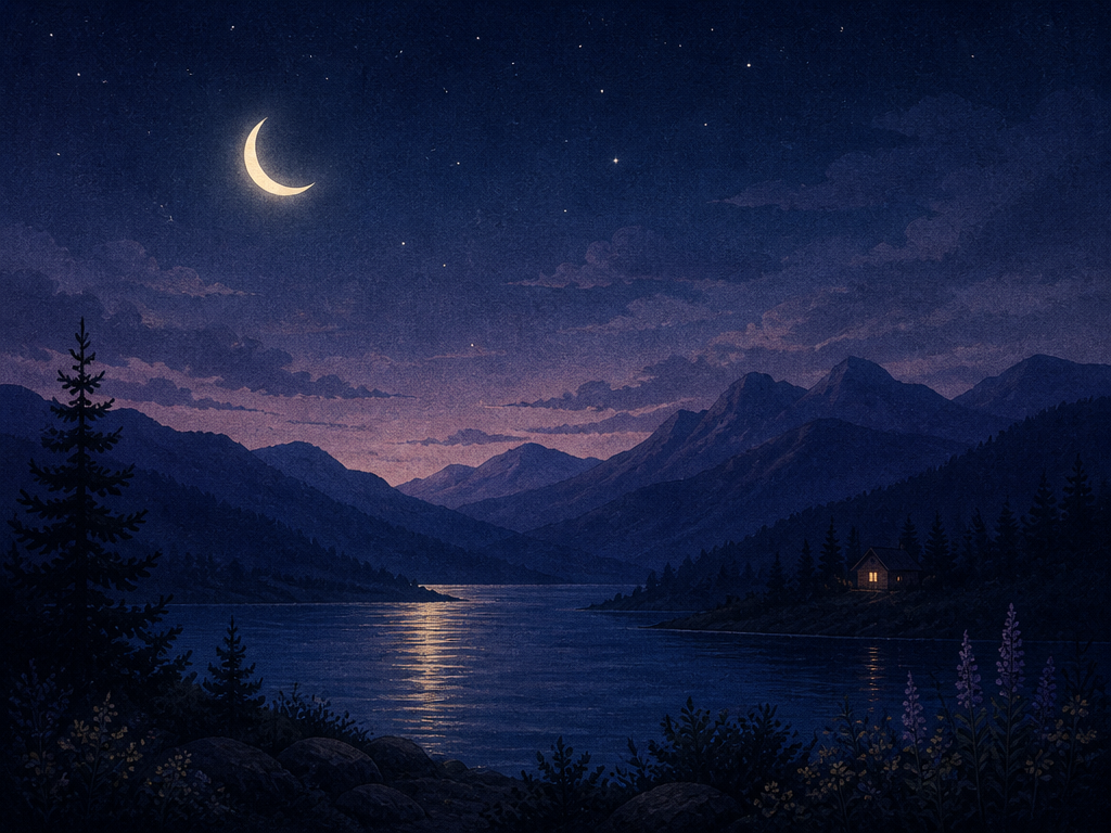 Night Landscape Illustration