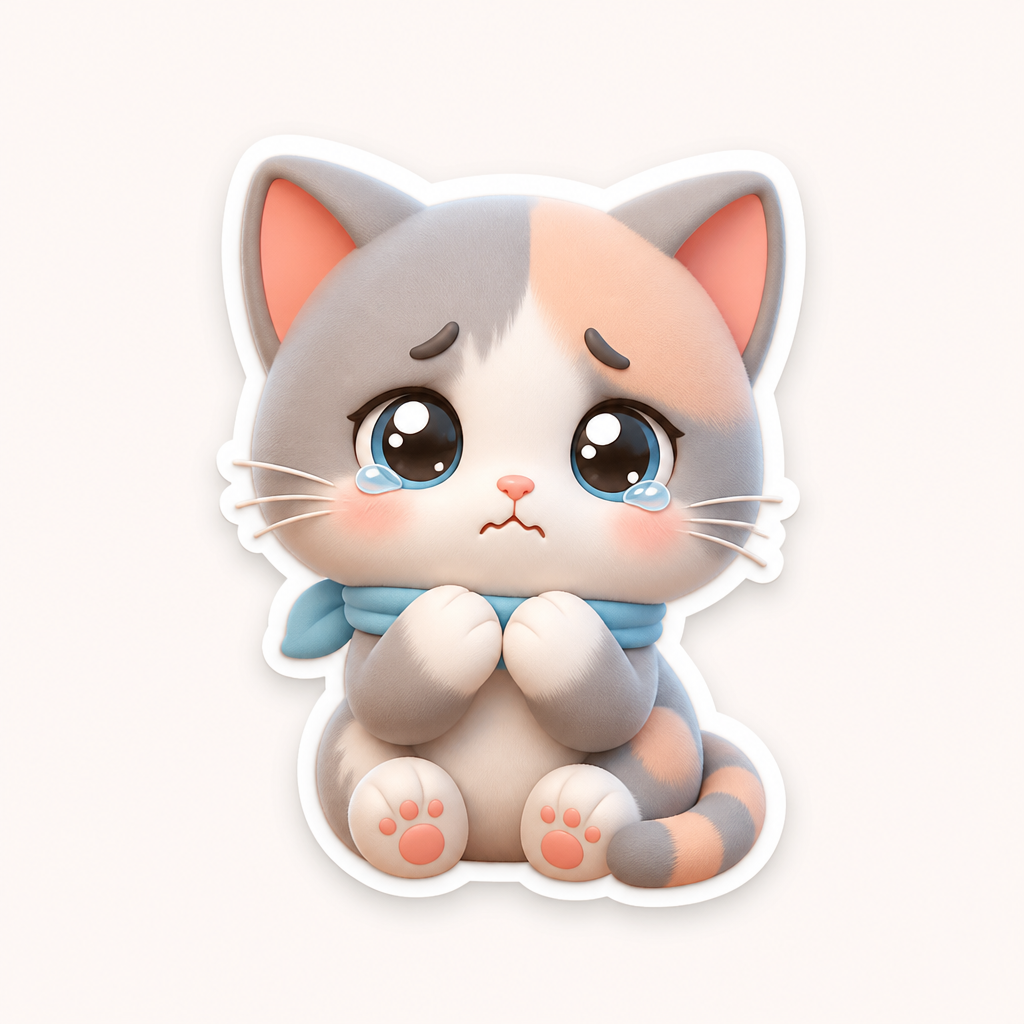 GPT 이미지 2로 생성한 우는 고양이 짤 이미지