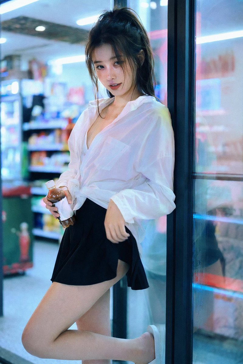 AI-generated Convenience Store Neon Portrait made with GPT Image 2
