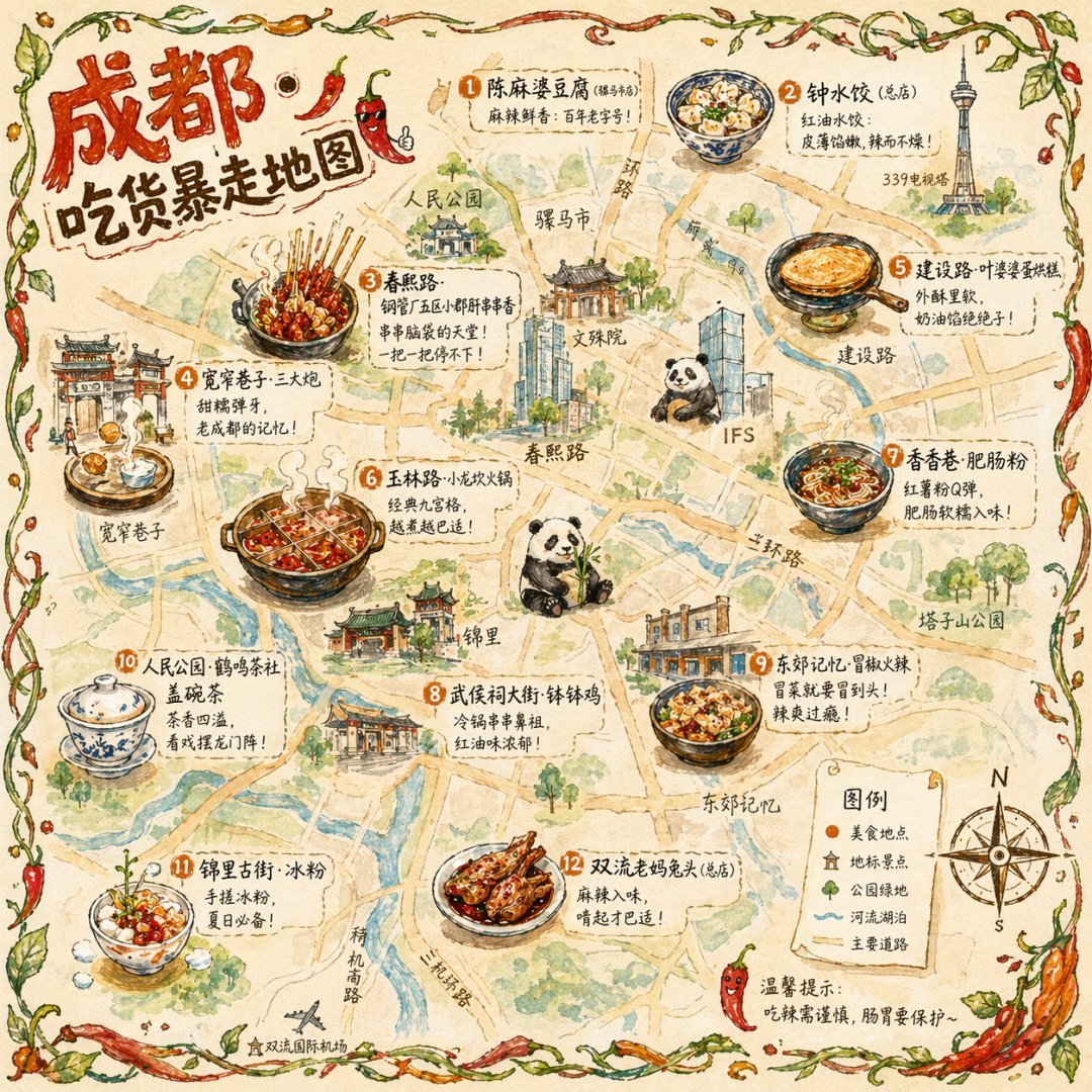 AI-generated Seoul Food Map Illustration made with GPT Image 2