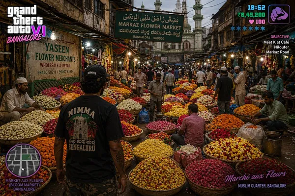 AI-generated gta 6 in Bangalore’s Market Flower in India made with GPT Image 2