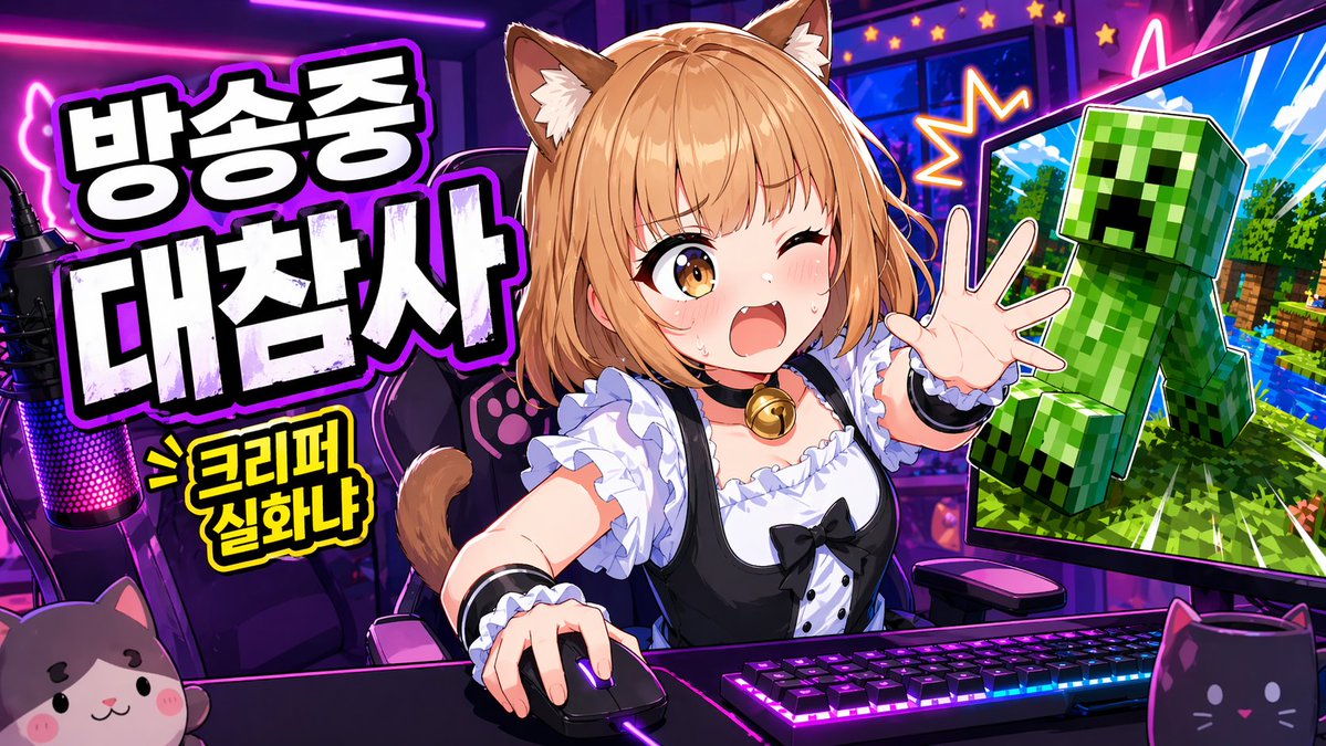 AI-generated Vibrant Anime-style YouTube Thumbnail for a Livestream Gaming Broadcast made with GPT Image 2