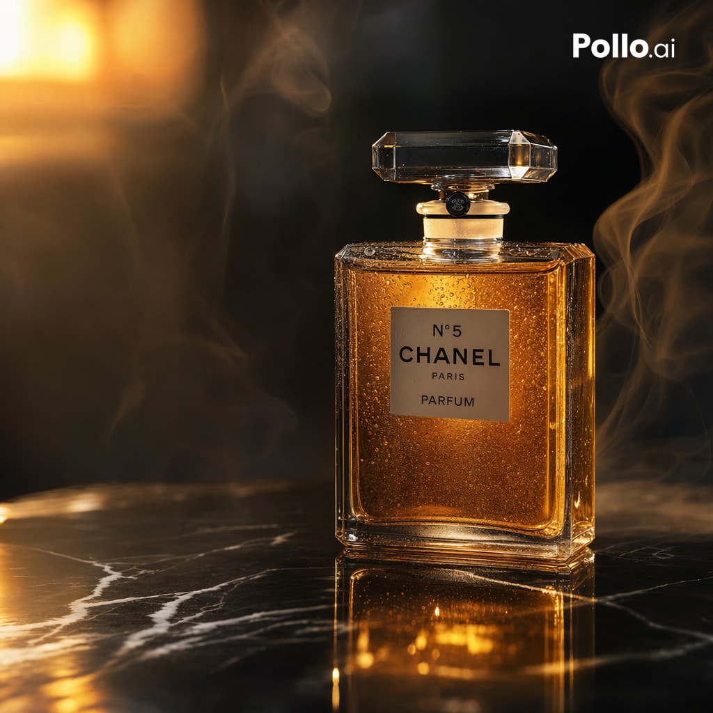 AI-generated Luxury Amber Perfume E-Commerce Ad made with GPT Image 2