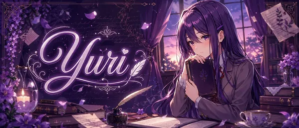 AI-generated Purple Anime Yuri Banner made with GPT Image 2