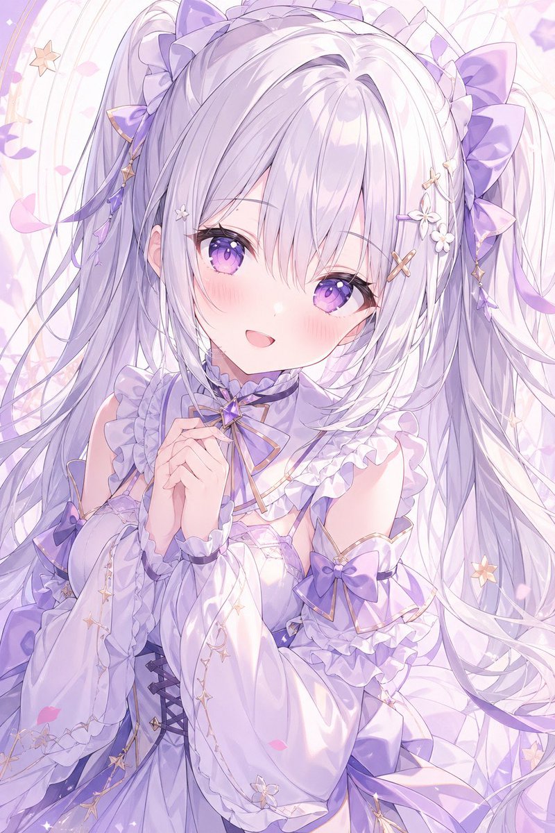 AI-generated Pastel Lavender Anime Girl Portrait made with GPT Image 2