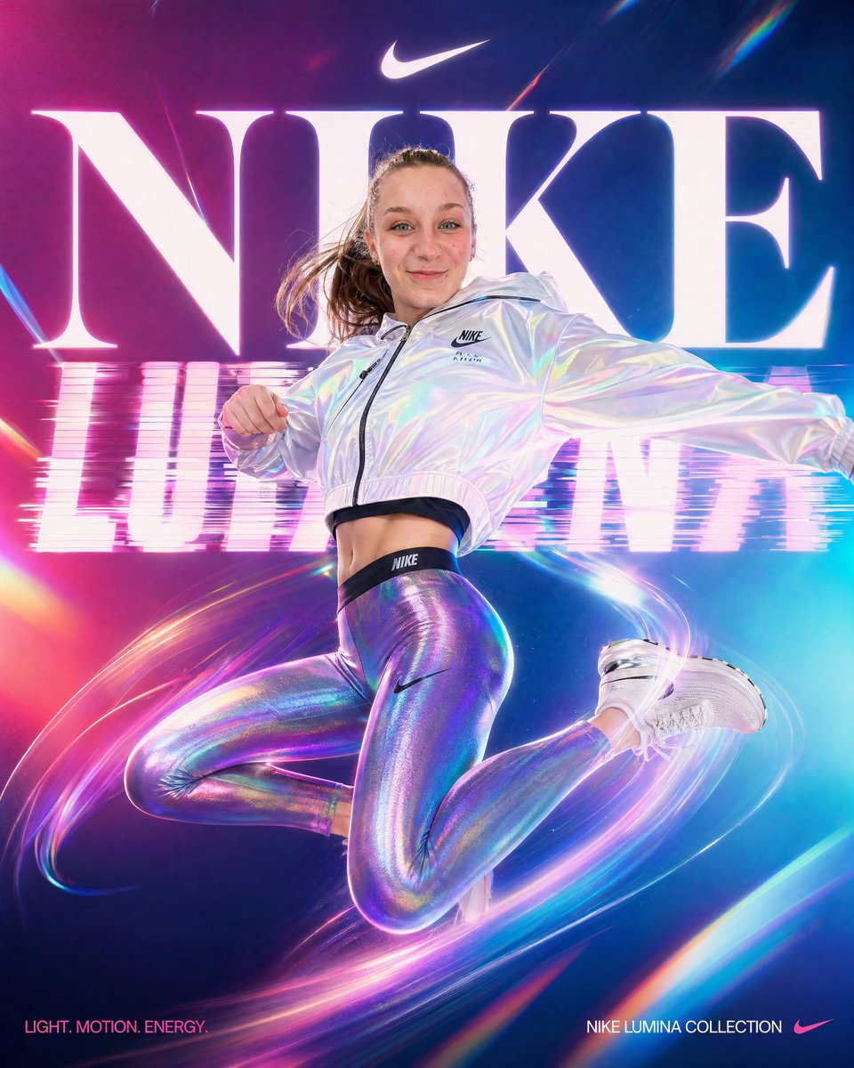 AI-generated High-energy Vertical Nike Fashion Campaign Poster made with GPT Image 2