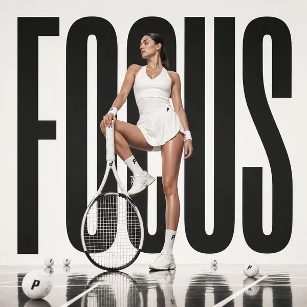 AI-generated Avant-Garde Tennis Racket Sports Fashion Ad made with GPT Image 2